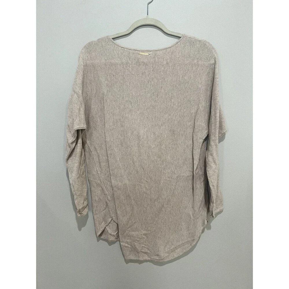 Michael Kors Taupe Long Sleeve Lightweight Sweater - Medium